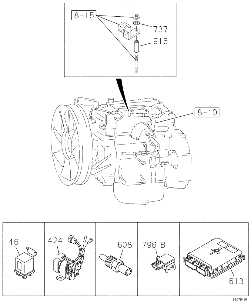 Схема запчастей Case CX130B - (04-02) - ELECTRICAL ACCESSORIES - ENGINE - ELECTRONIC CONTROLLED (04) - ELECTRICAL SYSTEMS