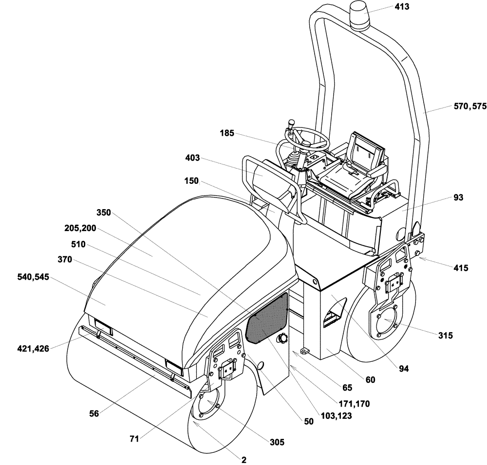 Схема запчастей Case DV204 - (00-000/4[01]) - COMPONENT INDEX (00) - PICTORIAL INDEX