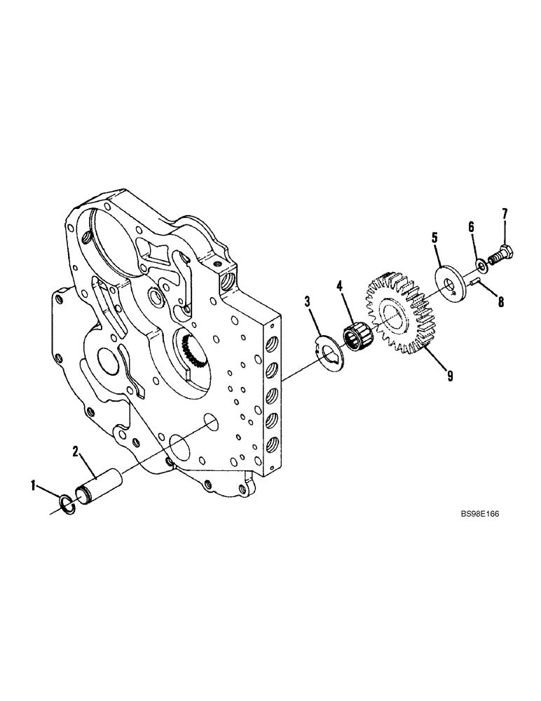 Схема запчастей Case 686G - (6-36) - TRANSMISSION, REVERSE IDLER GEAR (06) - POWER TRAIN