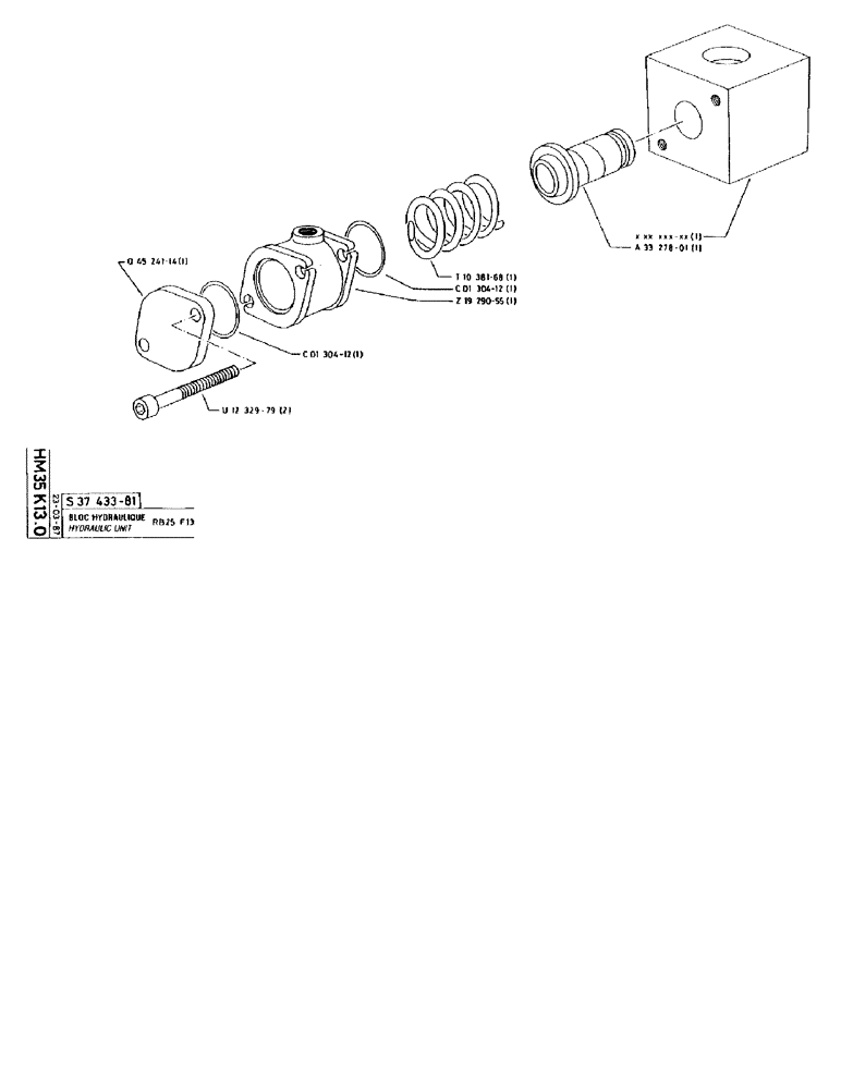 Схема запчастей Case 90BCL - (276) - HYDRAULIC UNIT RB25 F13 (07) - HYDRAULIC SYSTEM