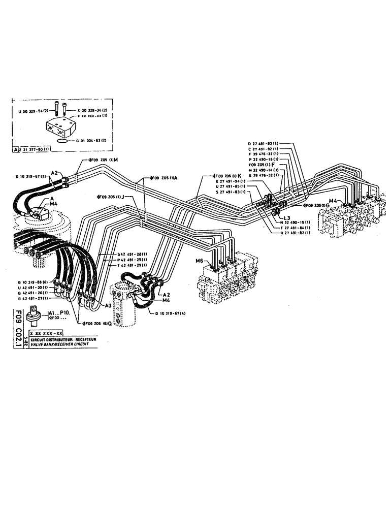 Схема запчастей Case 160CK - (103) - VALVE BANK/RECEIVER CIRCUIT (07) - HYDRAULIC SYSTEM