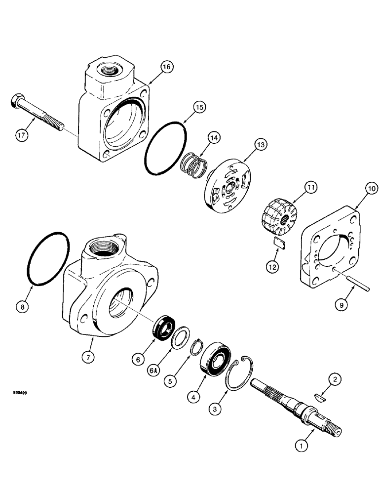 Схема запчастей Case 1187 - (214) - S516451 HYDRAULIC PUMP, USED WITH CONTROL CIRCUITS (07) - HYDRAULIC SYSTEM