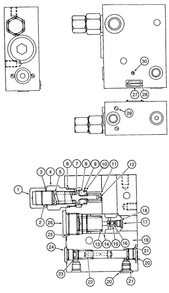 Схема запчастей Case 9050 - (8-76) - BOOM HYDRAULIC CIRCUIT, 153296A1 HOLDING VALVE (08) - HYDRAULICS