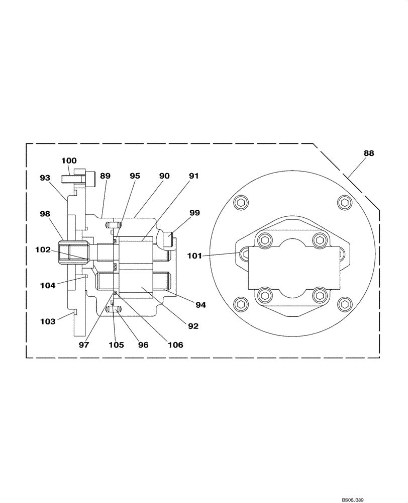 Схема запчастей Case CX130 - (08-127) - KNJ3000 PUMP ASSY, HYDRAULIC - LOW PRESSURE PUMP (08) - HYDRAULICS