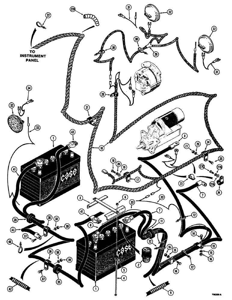 Схема запчастей Case 350B - (068) - ELECTRICAL SYSTEM (06) - ELECTRICAL SYSTEMS