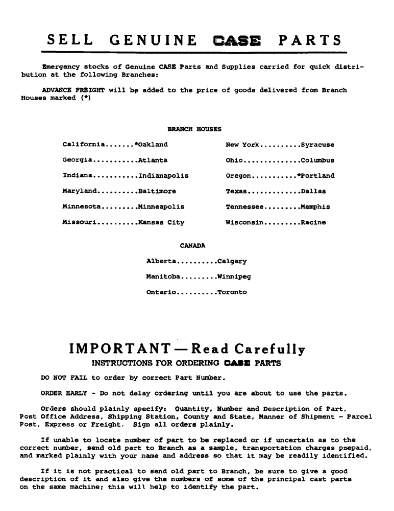 Схема запчастей Case M3B - (002) - SELL GENUINE CASE PARTS 