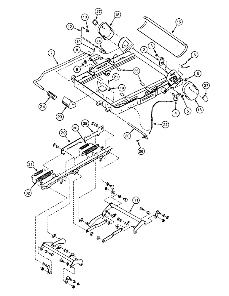 Схема запчастей Case 580SK - (9-170) - DELUXE SUSPENSION SEAT (6000/575), S/N JJH0048960 AND UP (09) - CHASSIS/ATTACHMENTS