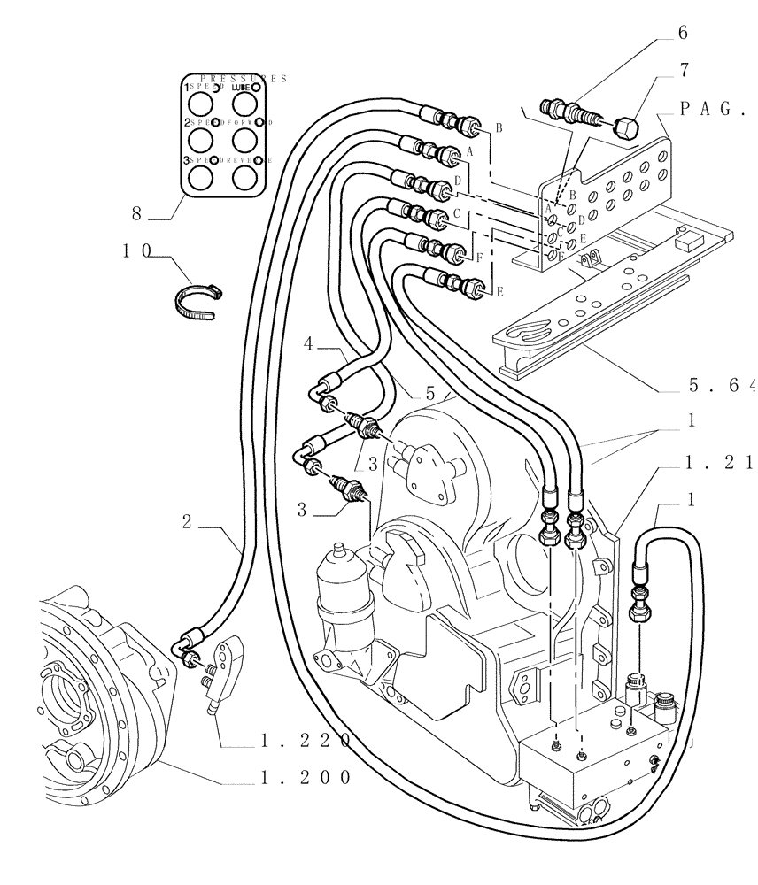 Схема запчастей Case 1850K LT - (6.756[01]) - HYDRAULIC DIAGNOSTIC SYSTEM (13) - Electrical System / Decals