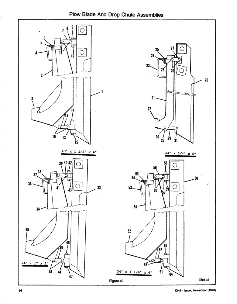 Схема запчастей Case DH5 - (096) - PLOW BLADE AND DROP CHUTE ASSEMBLIES (89) - TOOLS