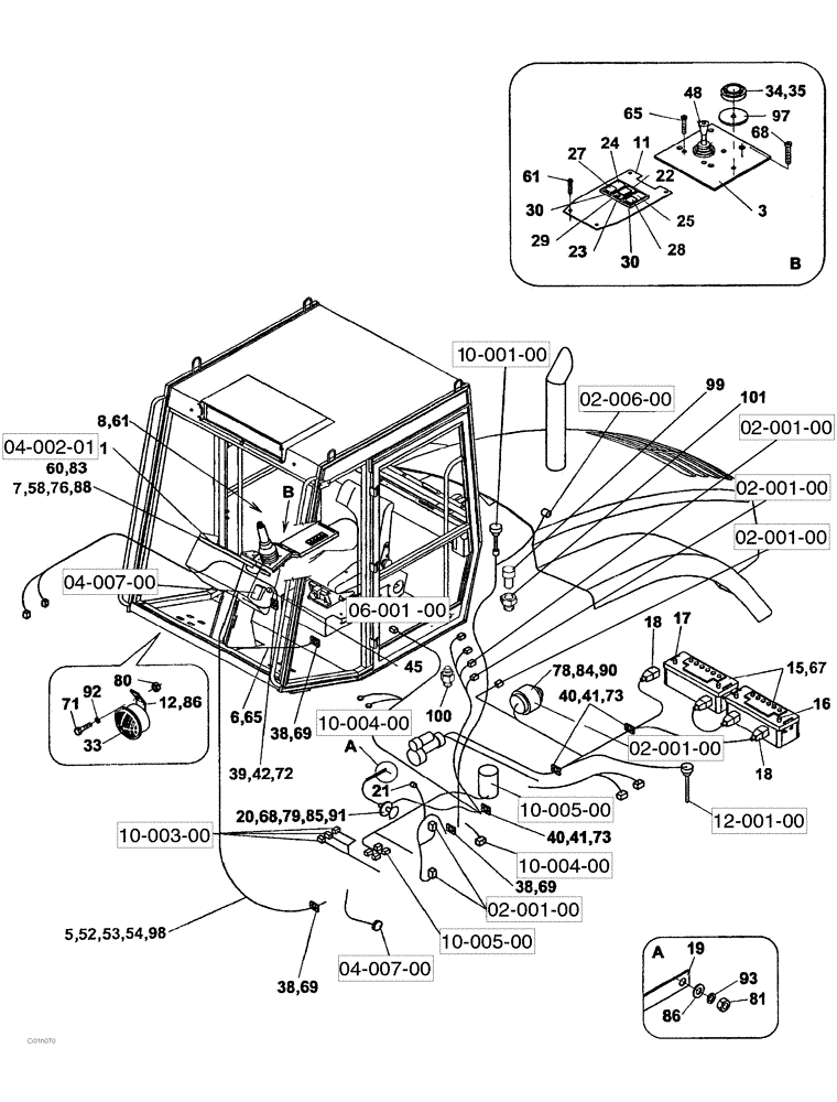 Схема запчастей Case SR20 - (04-001-00[01]) - ELECTRICAL CIRCUIT (06) - ELECTRICAL SYSTEMS