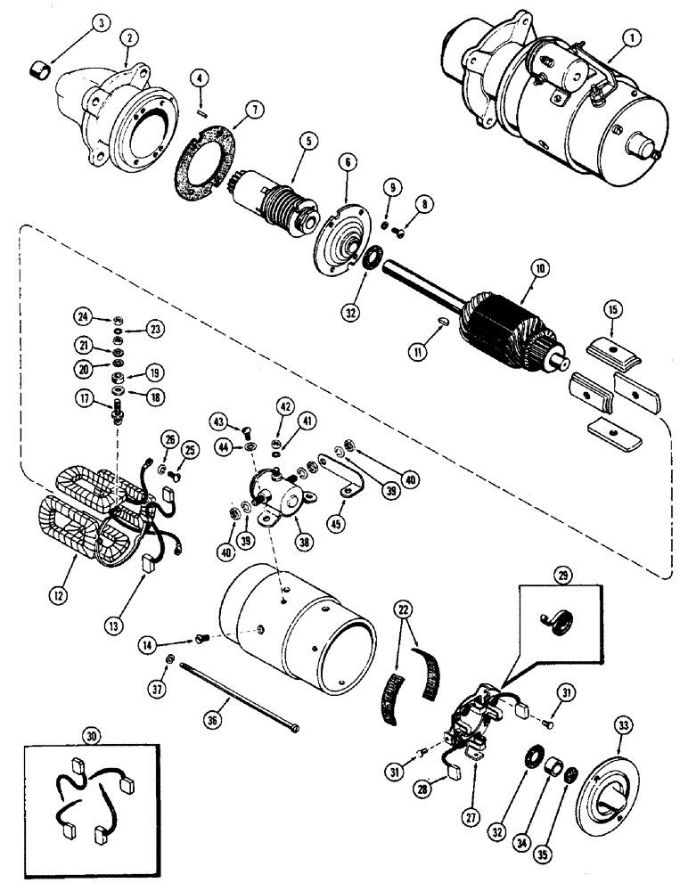 Схема запчастей Case 580B - (098) - A36584 STARTER, (188) SPARK IGNITION ENGINE (04) - ELECTRICAL SYSTEMS