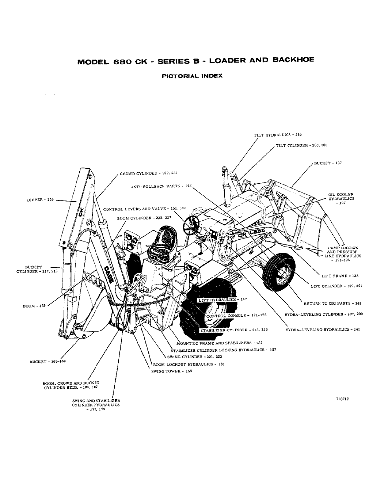 Схема запчастей Case 680CK - (006) - PICTORIAL INDEX (00) - GENERAL & PICTORIAL INDEX
