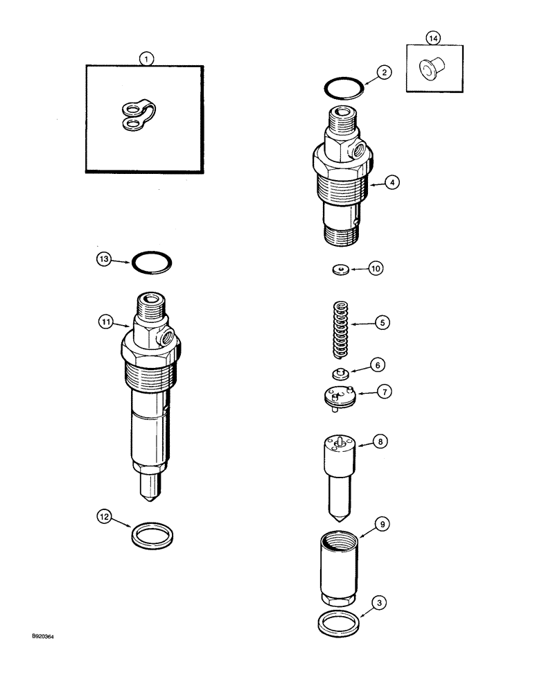 Схема запчастей Case 590 - (3-16) - FUEL INJECTION NOZZLE, 4T-390 ENGINE (03) - FUEL SYSTEM