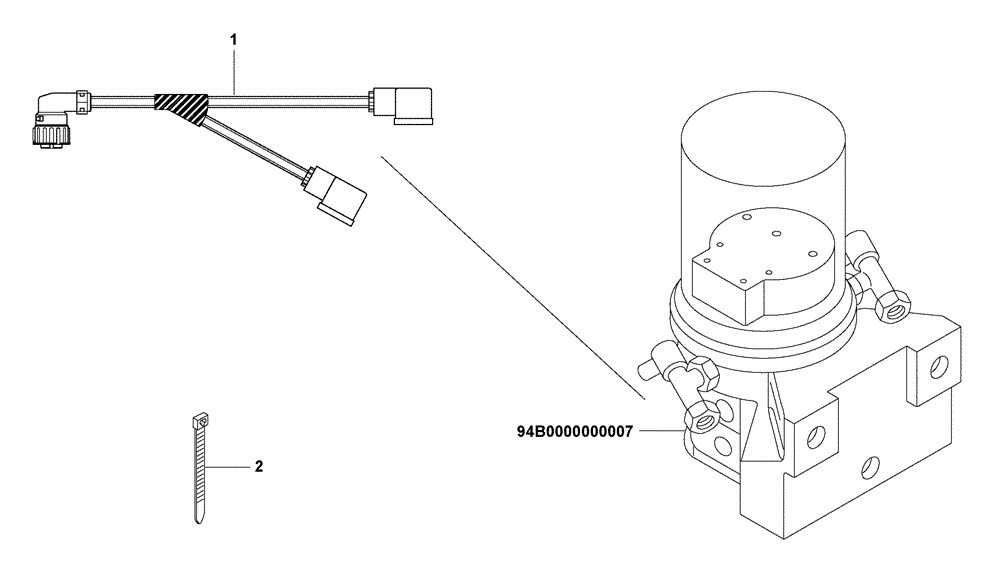 Схема запчастей Case 327B - (67A00001712[001]) - WIRE HARNESS, AUTOMATIC GREASING (87561416) (13) - Electrical System / Decals