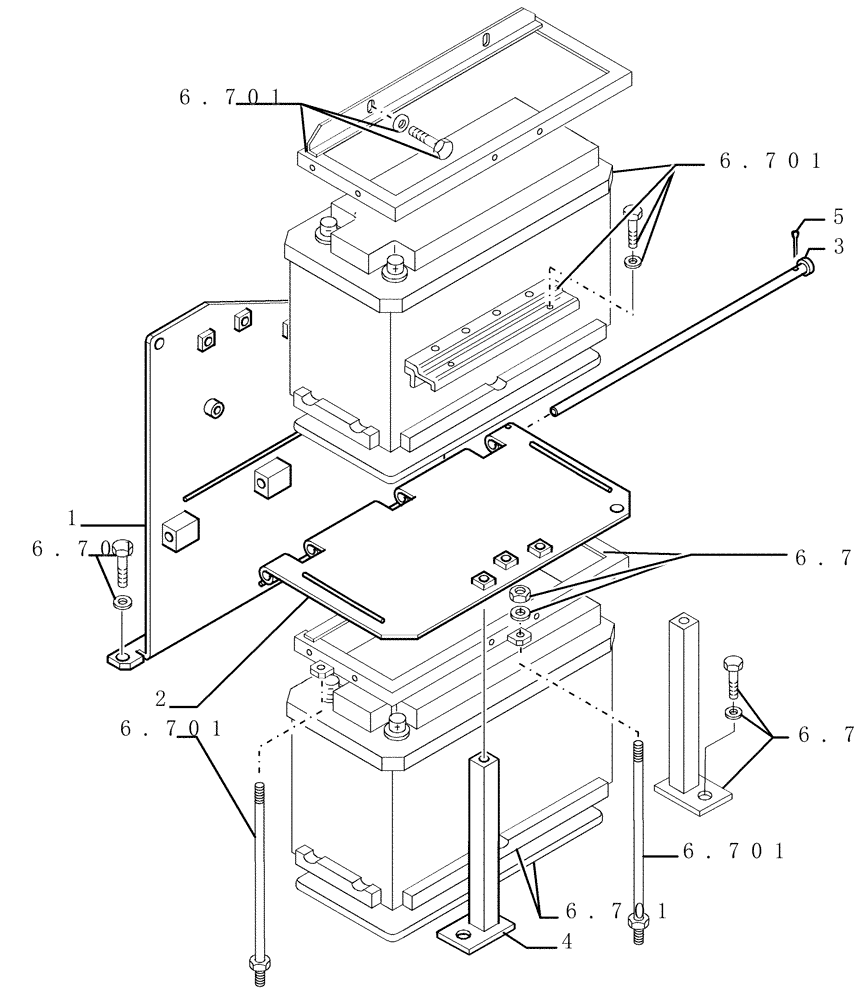 Схема запчастей Case 1850K LT - (5.645[03]) - ROPS SUPPORT (10) - HOODS/CAB