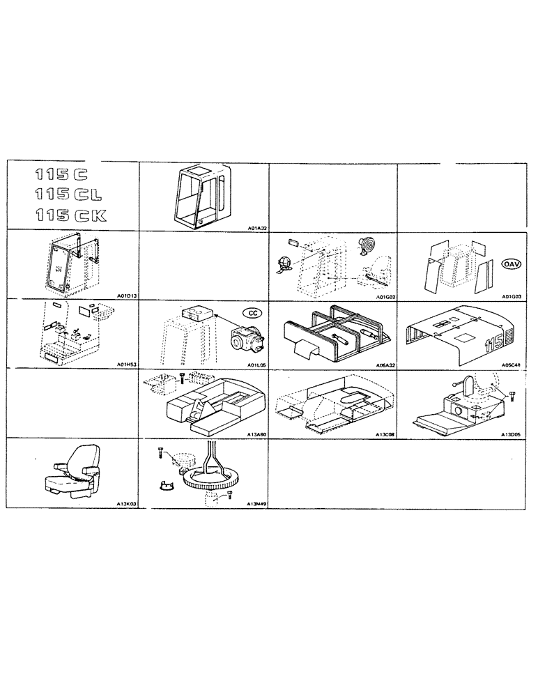 Схема запчастей Case 115CL - (0-07) - 115C, 115CL, 115CK 