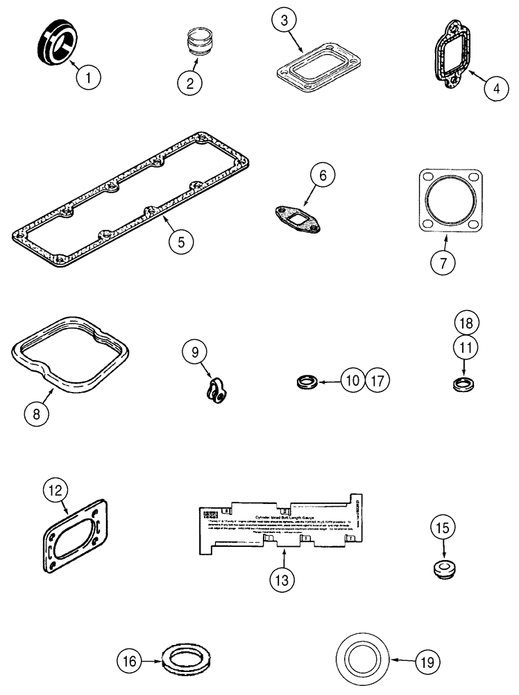 Схема запчастей Case 521D - (02-28) - GASKET KIT, VALVE GRIND (02) - ENGINE