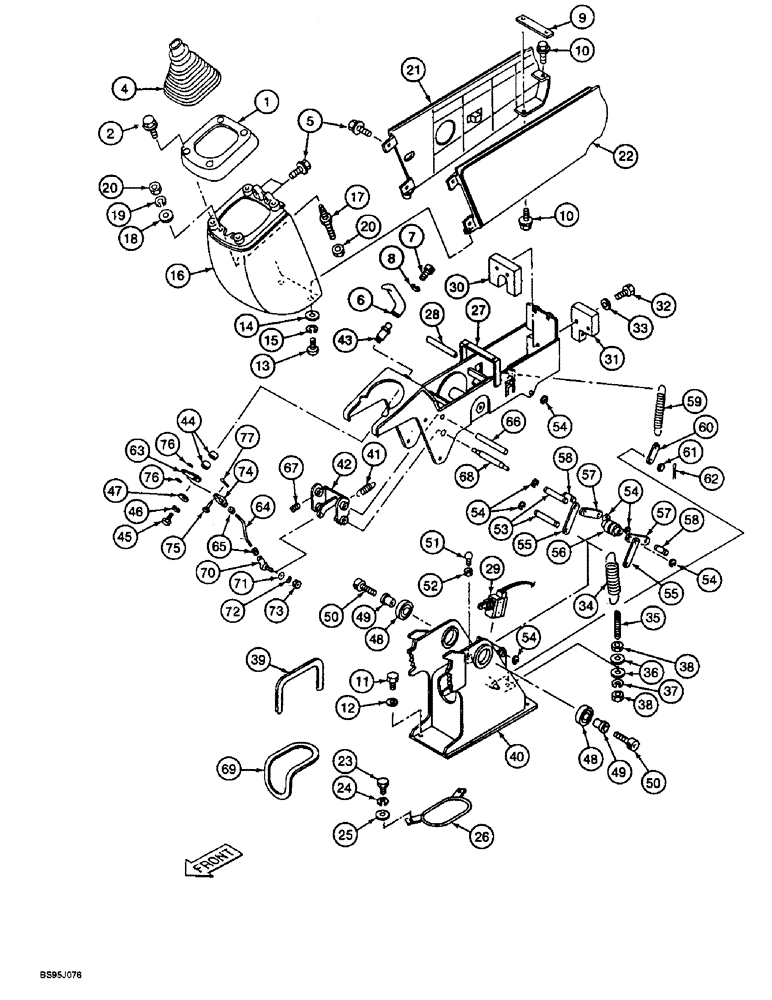 Схема запчастей Case 9045B - (9-030) - LEFT-HAND CONTROL CONSOLE ASSEMBLY (09) - CHASSIS