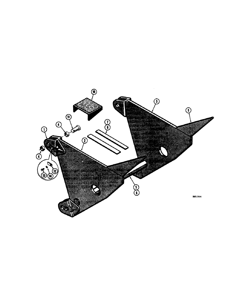 Схема запчастей Case 32 - (14) - LOADER MODIFICATION PARTS 