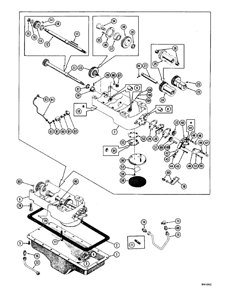 Схема запчастей Case 1000 - (030) - LANCHESTER BALANCER, USED WITH TYPE II CRANKCASE (01) - ENGINE