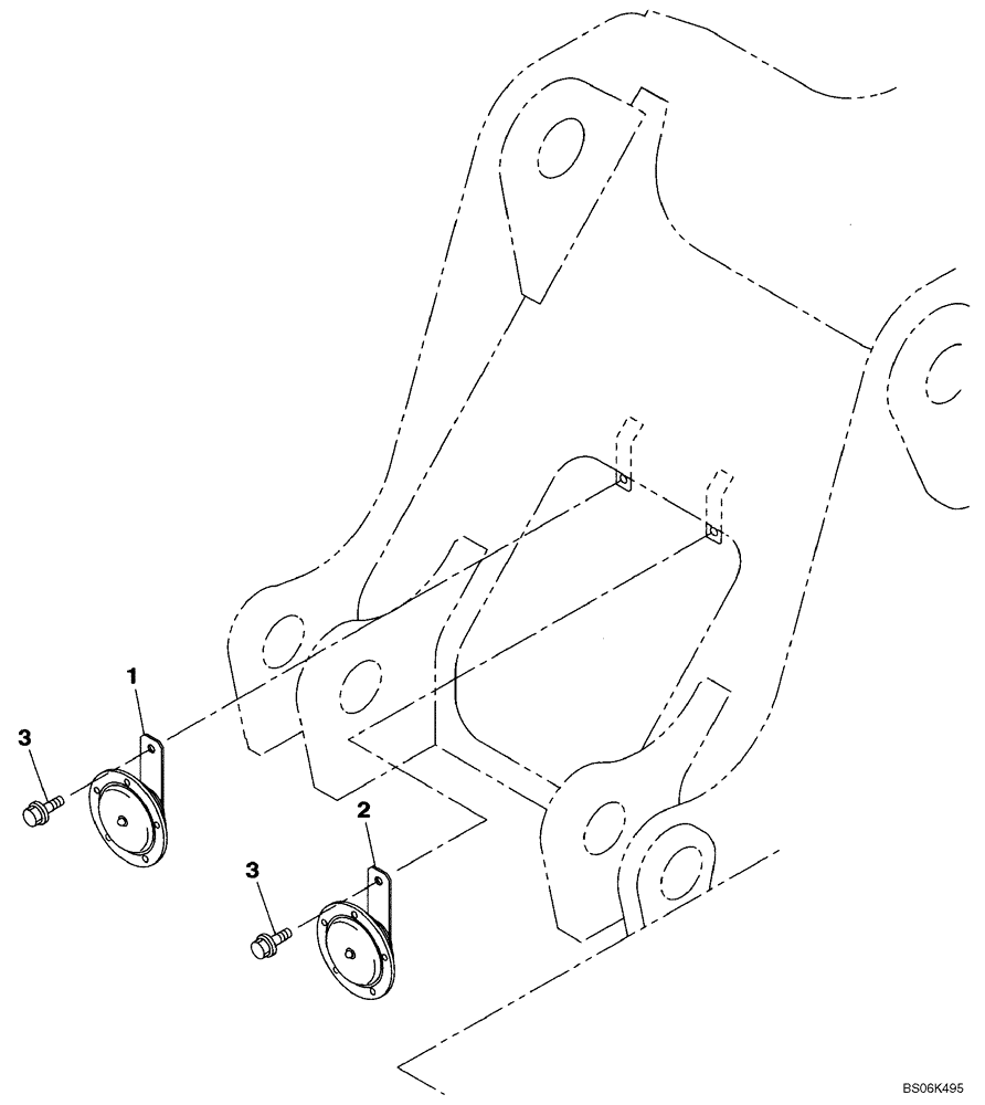 Схема запчастей Case CX130B - (04-11) - HORN (04) - ELECTRICAL SYSTEMS