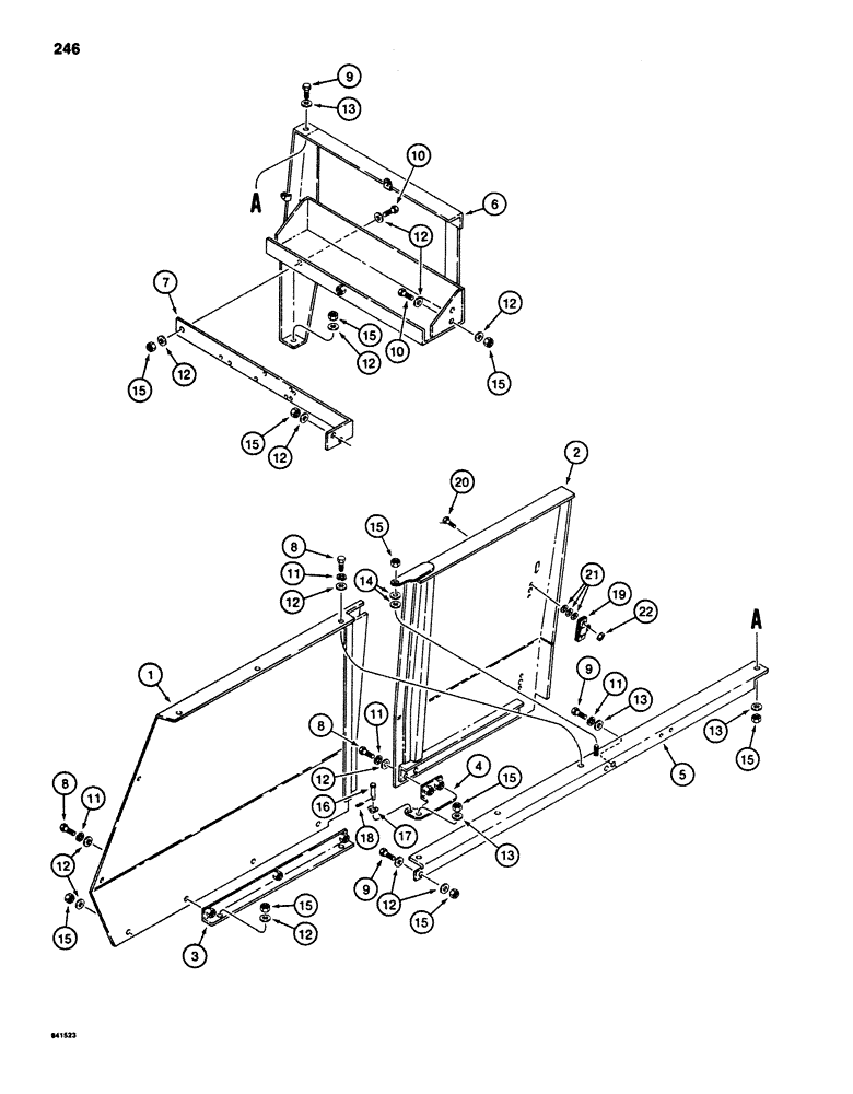 Схема запчастей Case 880D - (246) - LEFT-HAND SIDE PANELS (05) - UPPERSTRUCTURE CHASSIS