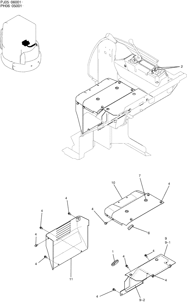 Схема запчастей Case CX50B - (01-079) - HOSE ASSY, HEATER (WITHOUT HEATER) (50) - CAB CLIMATE CONTROL