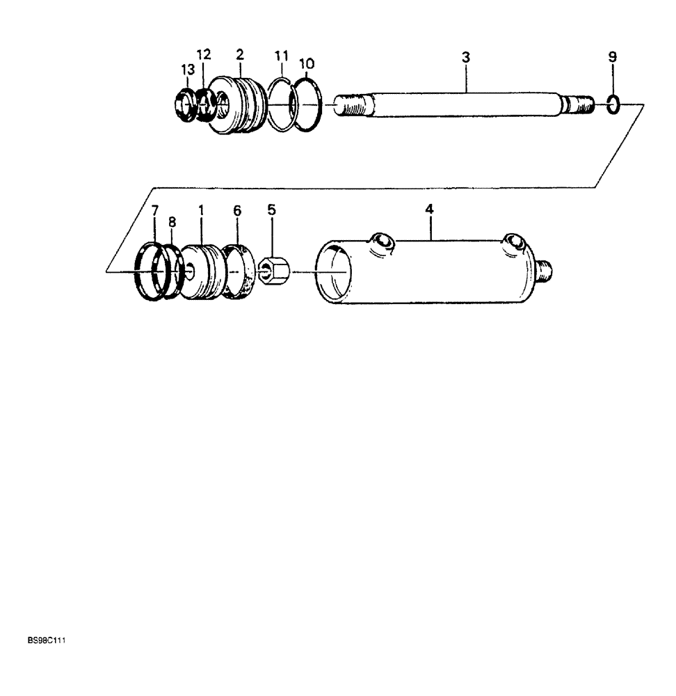 Схема запчастей Case 689G - (06-26) - STEERING CYLINDER (05) - STEERING