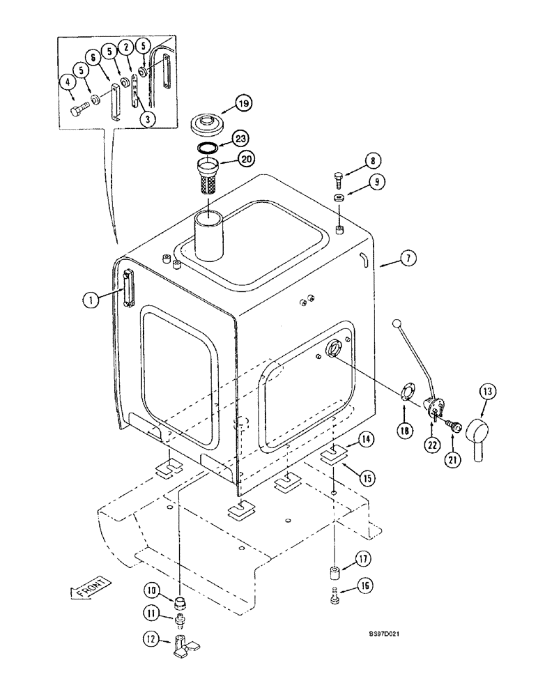 Схема запчастей Case 9040B - (3-02) - FUEL TANK (03) - FUEL SYSTEM