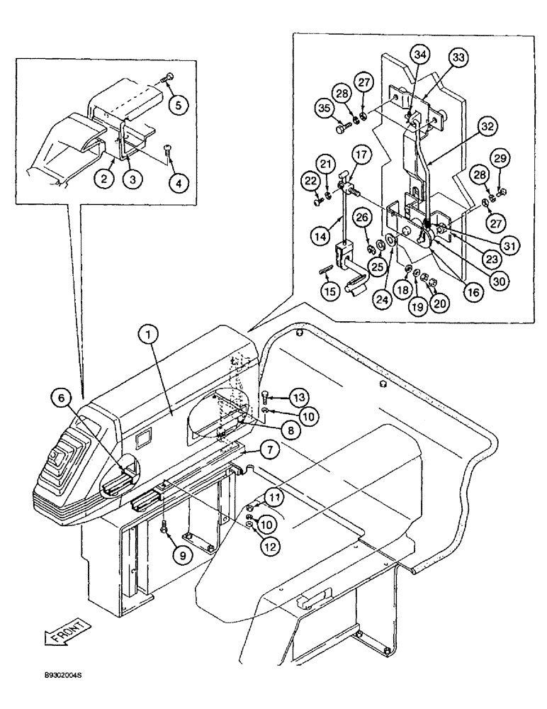 Схема запчастей Case 9010 - (9-24) - RIGHT-HAND CONTROL LINKAGE (09) - CHASSIS