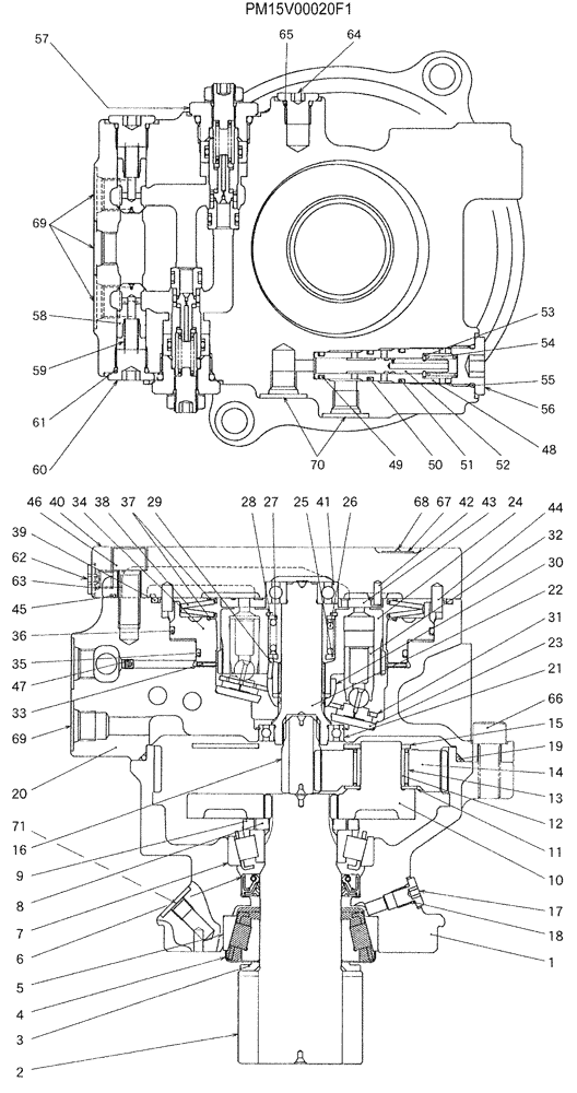Схема запчастей Case CX27B - (07-019) - MOTOR ASSY (SLEWING) (35) - HYDRAULIC SYSTEMS