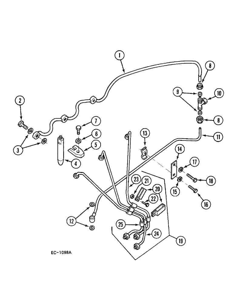 Схема запчастей Case 380B - (3-66) - FUEL INJECTION TUBES (03) - FUEL SYSTEM