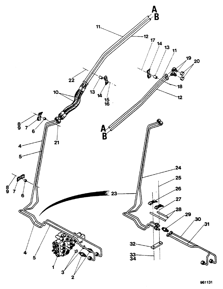 Схема запчастей Case 580G - (214) - LOADER - 4-IN-1 CYLINDER HYDRAULIC CIRCUIT (SEE FIGURE 216) (08) - HYDRAULICS