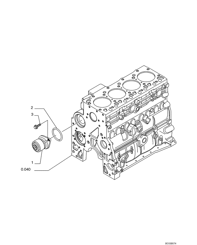 Схема запчастей Case 521D - (0.320[01]) - WATER PUMP (02) - ENGINE