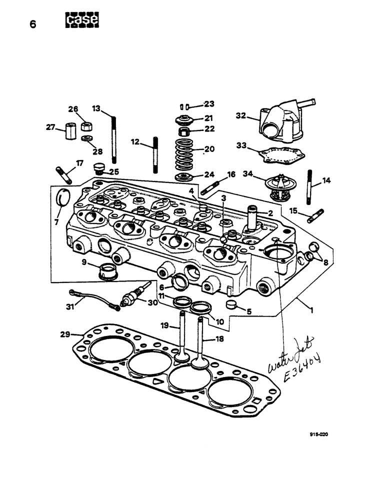 Схема запчастей Case LEYLAND - (06) - HEAD-VALVE 
