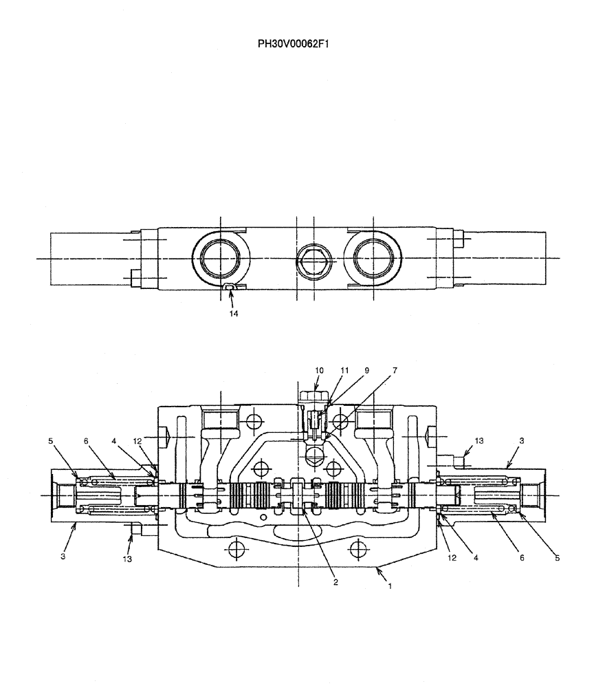 Схема запчастей Case CX50B - (07-003) - VALVE ASSY, CONTROL (SLEWING) (PH30V00062F1) ELECTRICAL AND HYDRAULIC COMPONENTS