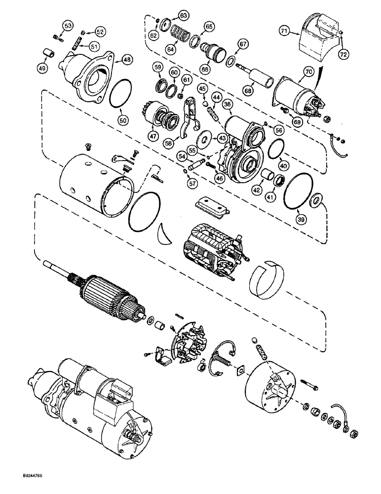 Схема запчастей Case 9045B - (4-06) - STARTER ASSEMBLY - 114769A1, (CONT) (04) - ELECTRICAL SYSTEMS