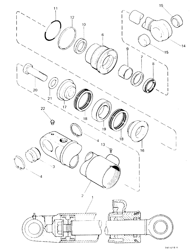 Схема запчастей Case 580F - (192) - BACKHOE STABILIZER CYLINDERS, UP TO NO 3.775.176 (35) - HYDRAULIC SYSTEMS