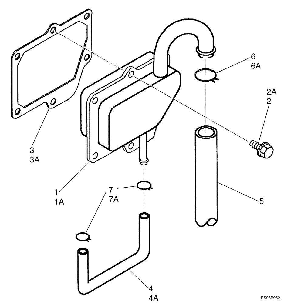 Схема запчастей Case CX330 - (02-17) - CRANKCASE, BREATHER (02) - ENGINE