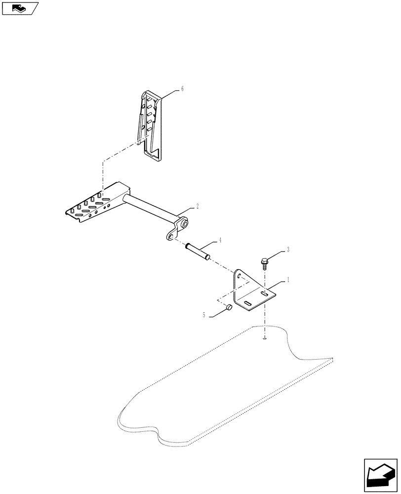 Схема запчастей Case 521F - (33.202.09) - BRAKE PEDALS, RIGHT HAND (33) - BRAKES & CONTROLS