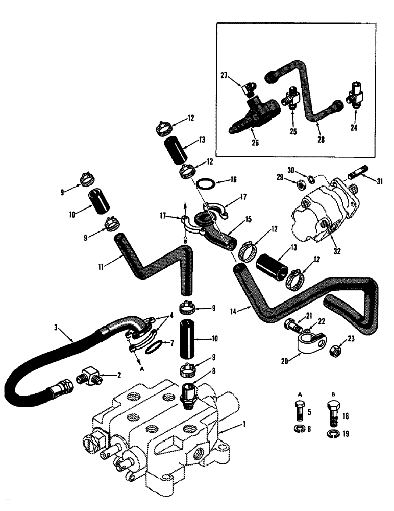 Схема запчастей Case 750 - (116) - PRIMARY HYDRAULIC SYSTEM - DOZER, LOADER, & RIPPER (07) - HYDRAULIC SYSTEM