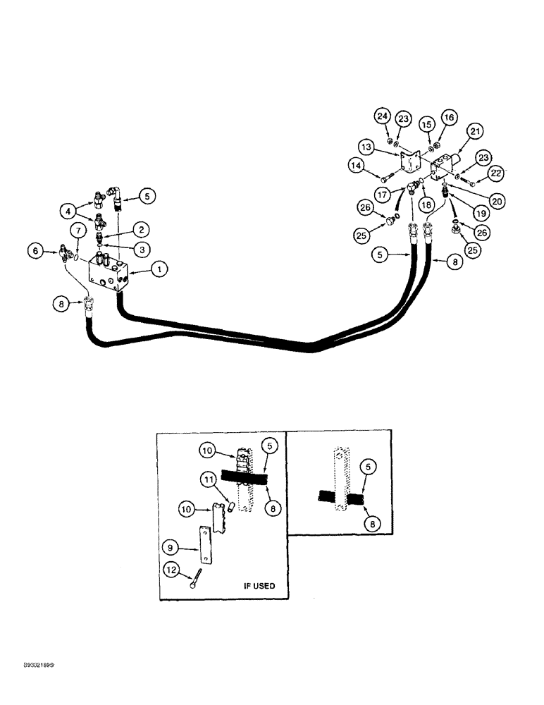 Схема запчастей Case 621B - (8-24) - HYDRAULIC CIRCUIT, COUPLER LOCKING, XT LOADER (08) - HYDRAULICS