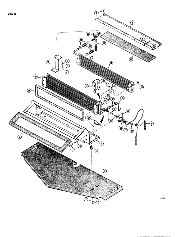 Схема запчастей Case W24B - (287A) - HEATER AND AIR CONDITIONING PLENUMS & RELATED PARTS, USED TRACTOR SERIAL NO. 9126838 AND AFTER (09) - CHASSIS