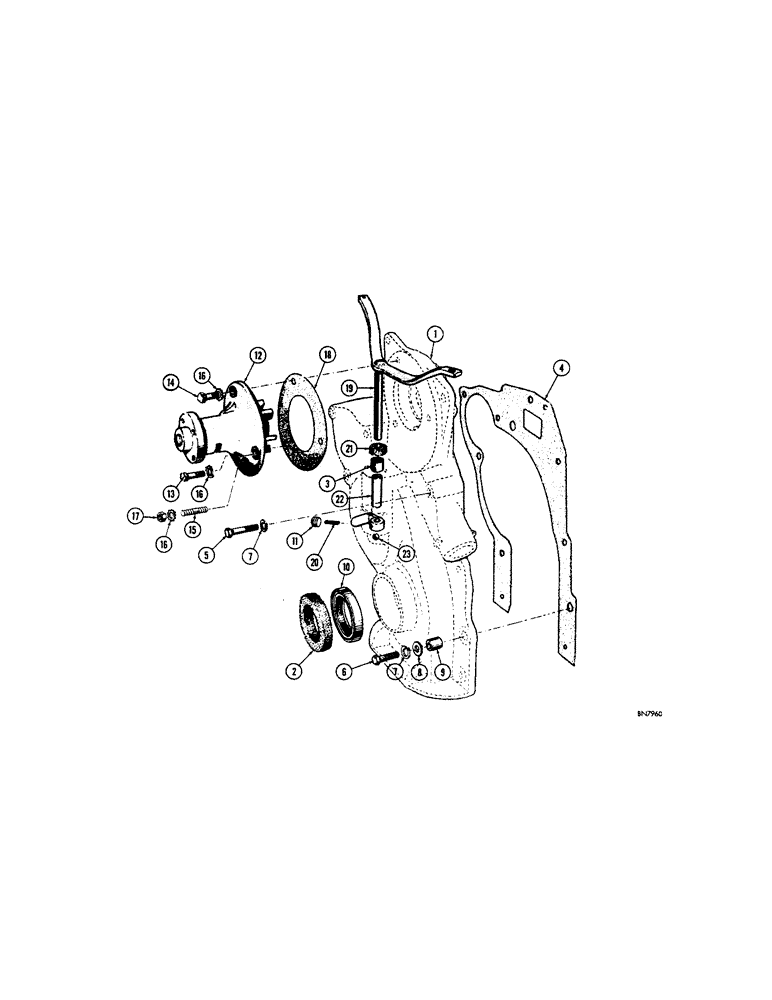 Схема запчастей Case 310F - (016[1]) - TIMING GEAR COVER - GAS, TIMING GEAR (01) - ENGINE