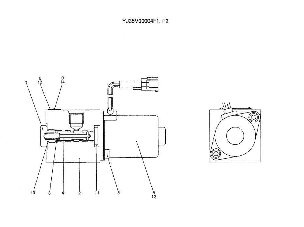 Схема запчастей Case CX50B - (07-044) - VALVE ASSY, SOLENOID (YJ35V00004F1, F2) ELECTRICAL AND HYDRAULIC COMPONENTS