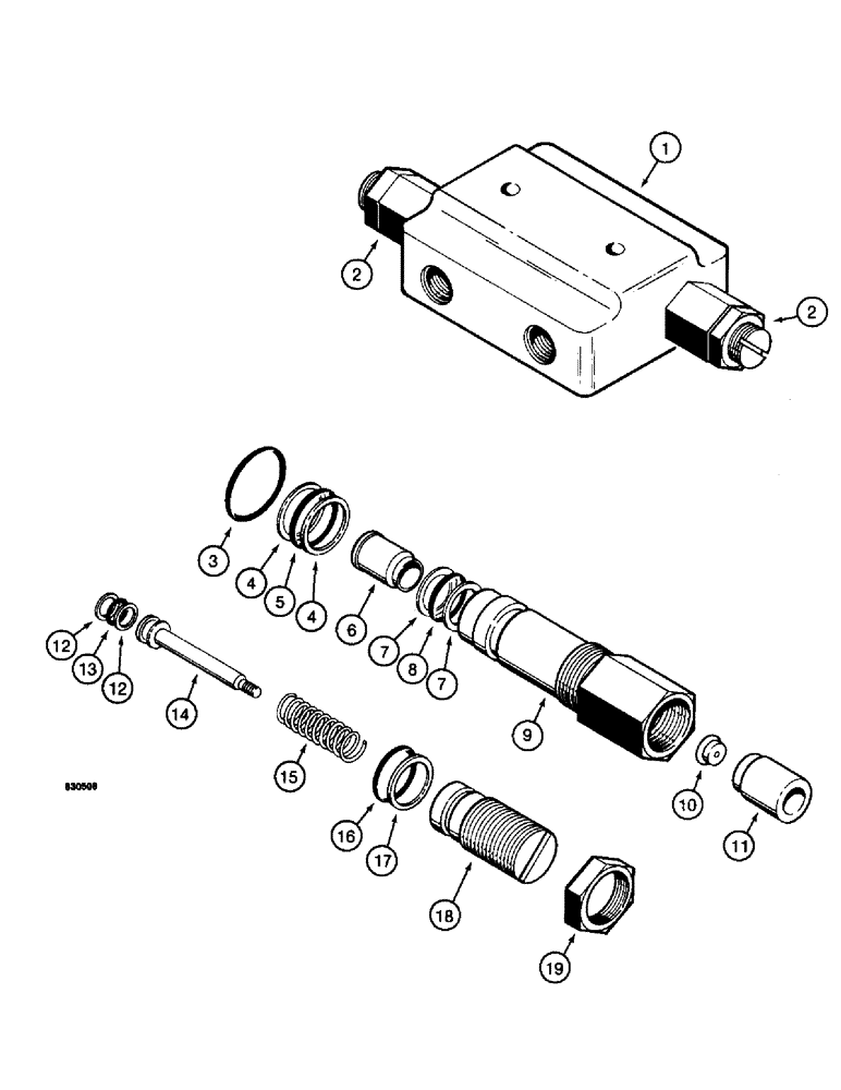 Схема запчастей Case 1187 - (238) - SWING CROSSOVER RELIEF VALVE (07) - HYDRAULIC SYSTEM