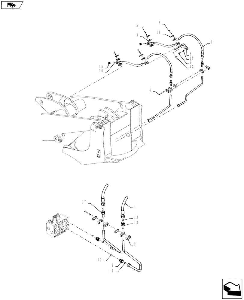 Схема запчастей Case 721F - (35.701.02) - HYDRAULICS - COUPLER Z-BAR (35) - HYDRAULIC SYSTEMS
