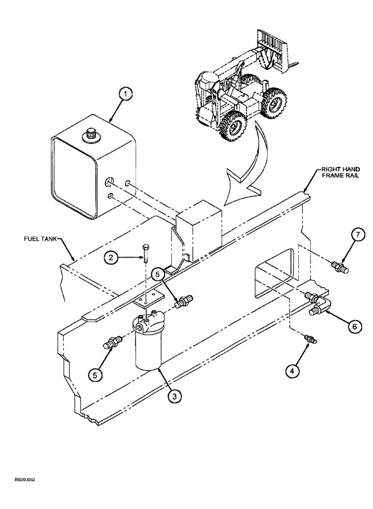 Схема запчастей Case 689G - (08-04) - HYDRAULIC TANK AND FILTER (08) - HYDRAULICS