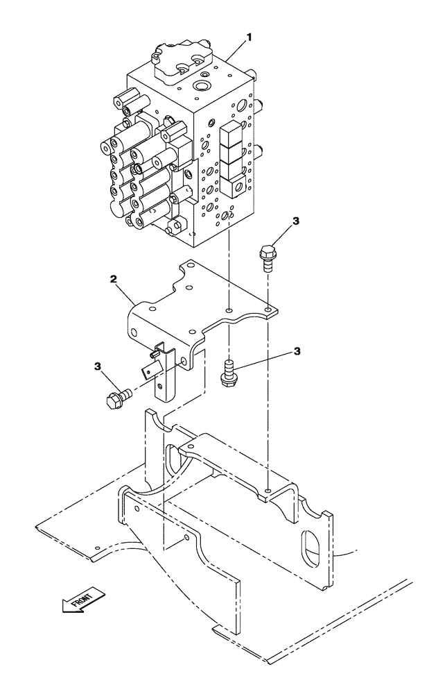 Схема запчастей Case CX300C - (08-200-00[01]) - CONTROL VALVE (08) - HYDRAULICS