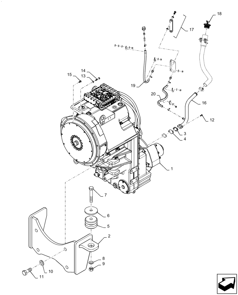 Схема запчастей Case 1121F - (21.116.01) - TRANSMISSION MOUNTNG, 4 SPEED (21) - TRANSMISSION